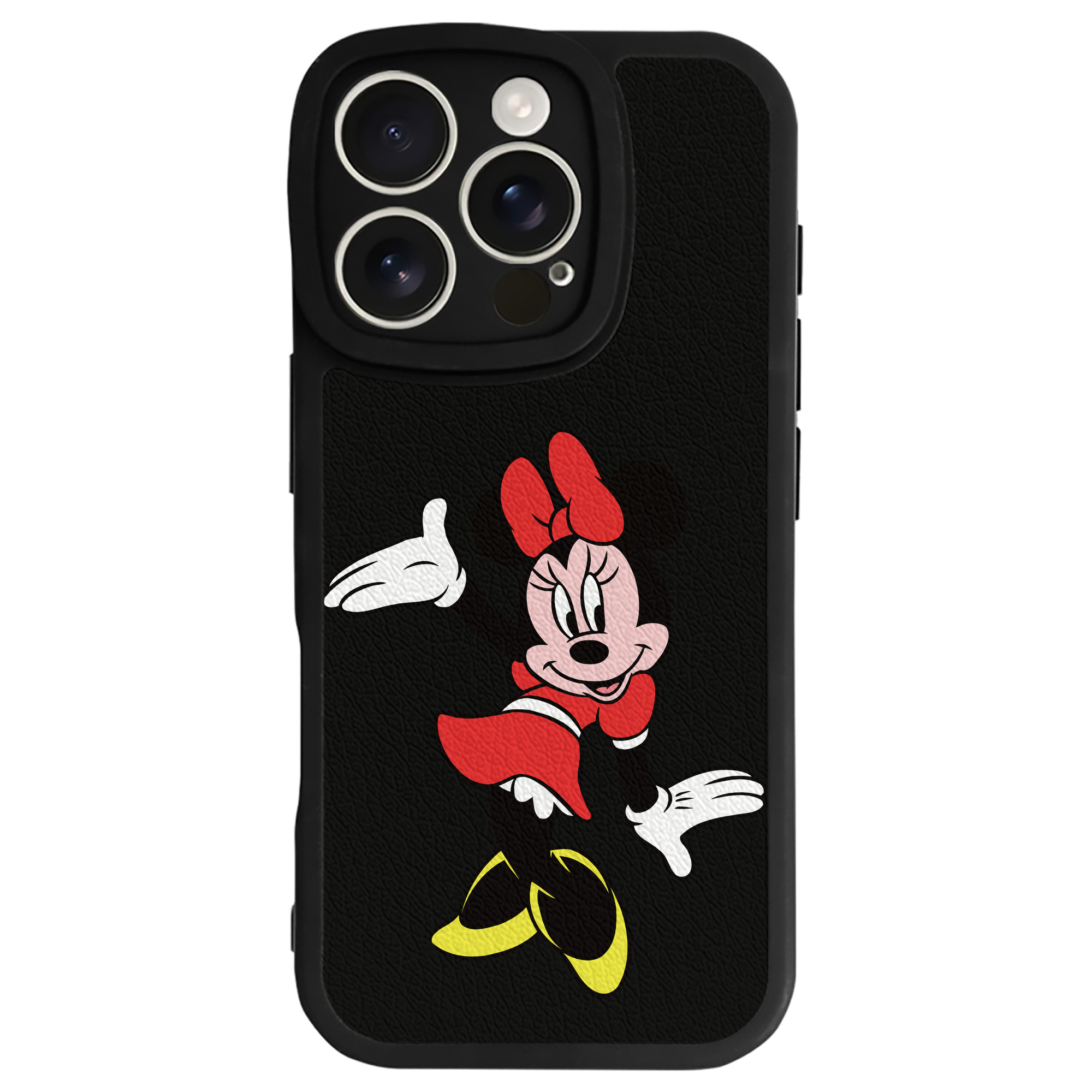 （画像用） ミッキーマウス Mickey Mouse 【iPhone 16シリーズ対応】シリコンスマホケース（レザー調） 材質：シリコン